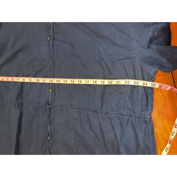 NWT J.Crew Navy Button-Down Tunic Dress  Lightweight Cotton Relaxed Fit Women's - Picture 7 of 13